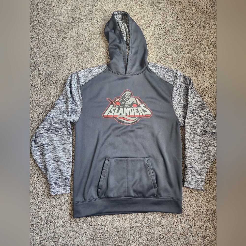 Islander Gray and Black Youth Hoodie